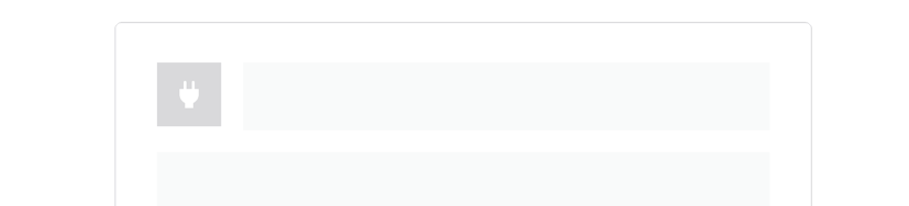 Plugin listing header with a plug icon and loading placeholders