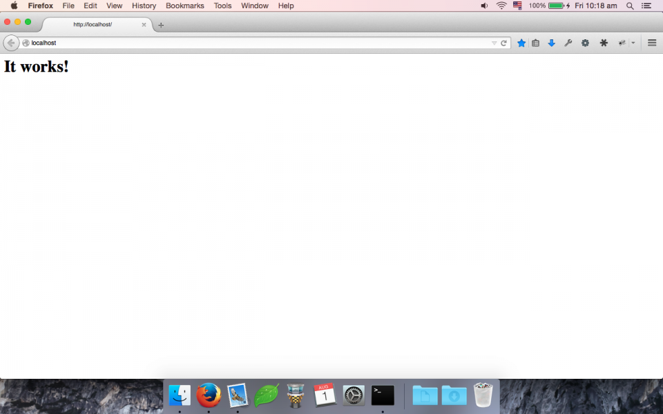 Apache is Installed