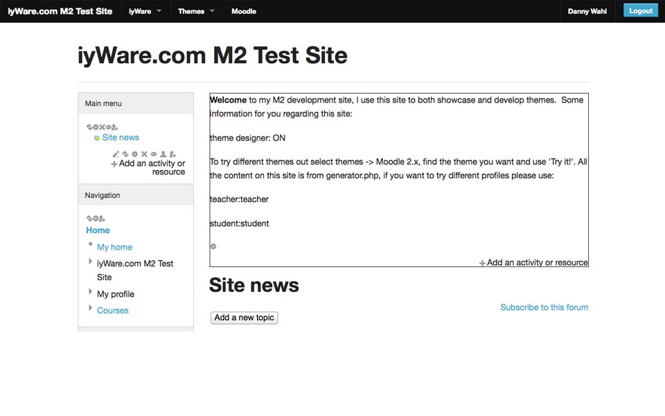 Moodle Foundation Front Page
